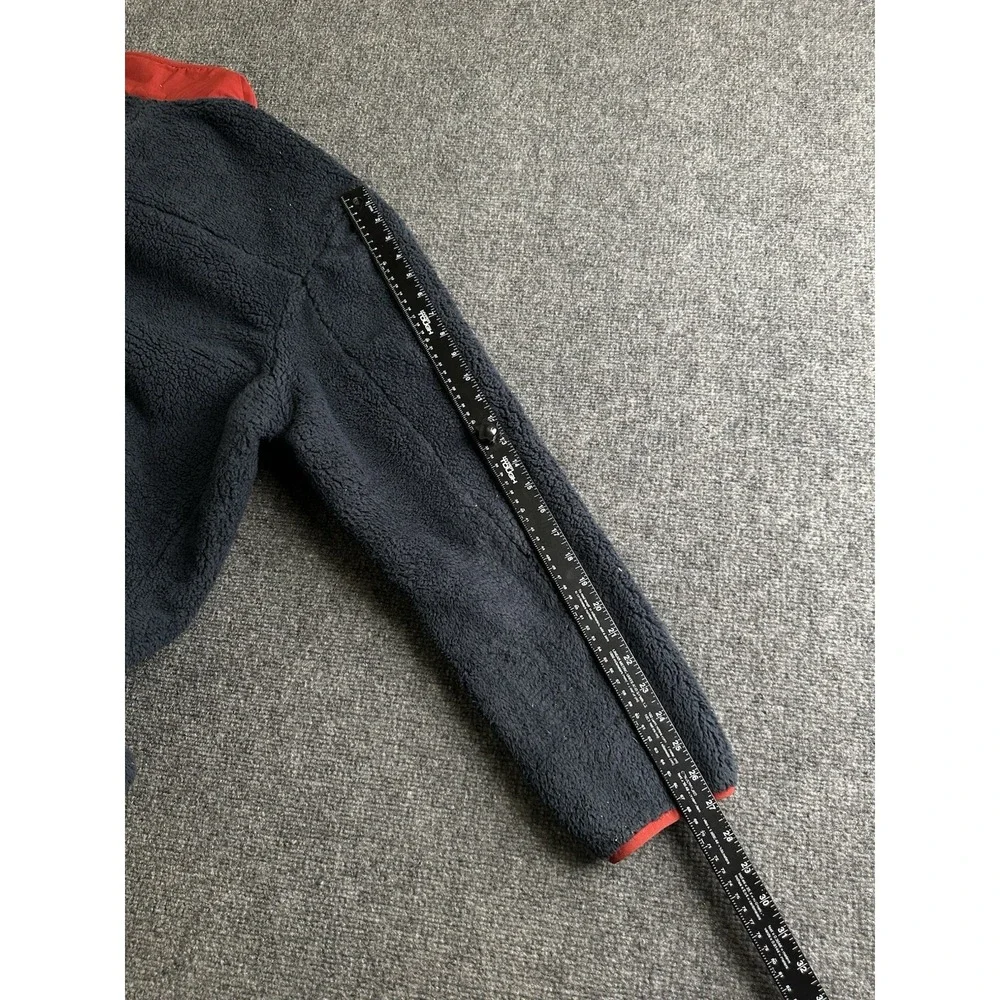 Mens The North Face Sherpa Fleece Jacket Full Zip Navy, Size 2XL